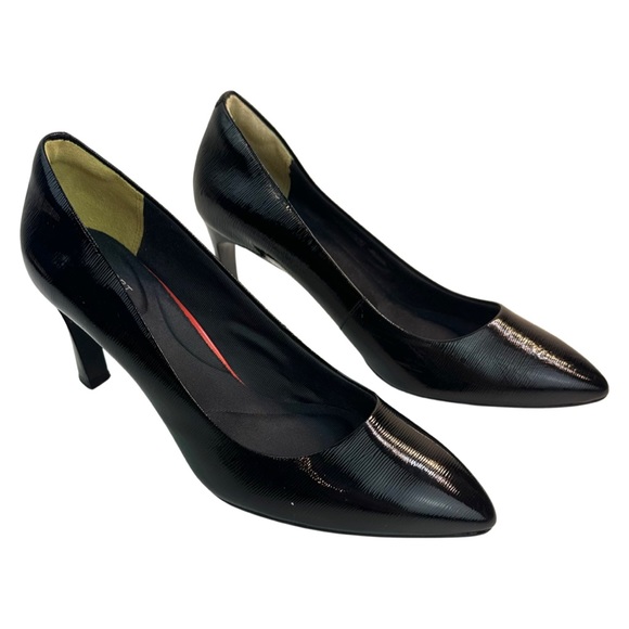 ROCK PORT WOMEN'S TOTAL MOTION SHEEHAN HEEL SHOES SIZE: 6.5 IN BLACK PATENT. - Picture 4 of 14